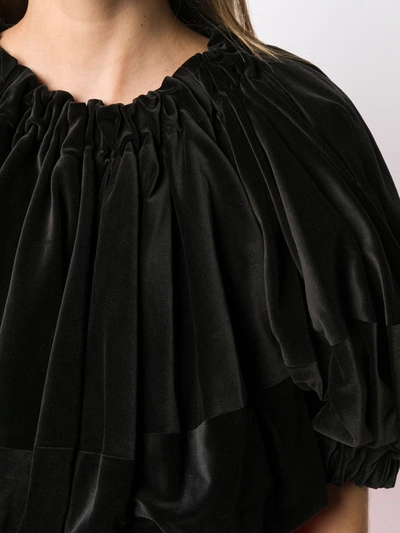 Shop Comme Des Garçons High-waisted Pleated Dress In Black