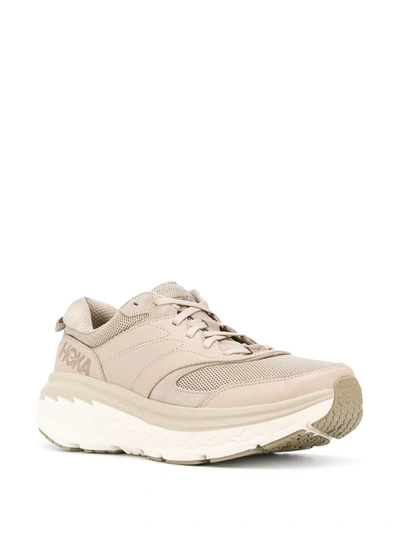 Shop Hoka One One Panelled Sneakers In Neutrals