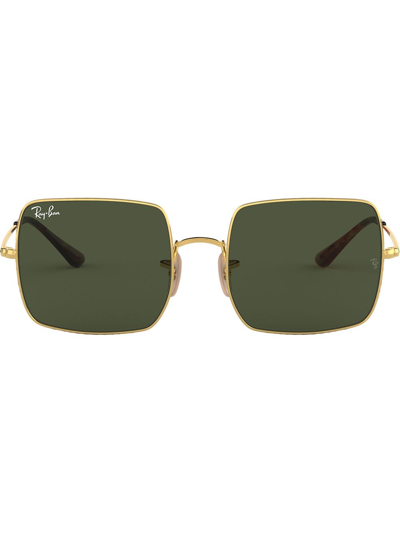 Shop Ray Ban Rb1971 Square Sunglasses In Gold