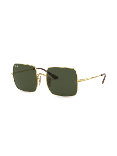 Shop Ray Ban Rb1971 Square Sunglasses In Gold