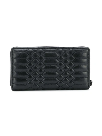 Zadig & Voltaire Compagnon Matelassé Wallet In Black