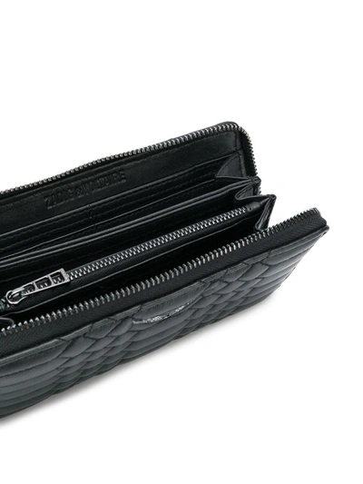 Shop Zadig & Voltaire Compagnon Matelassé Wallet In Black