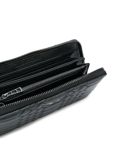 Zadig & Voltaire Compagnon Matelassé Wallet In Black