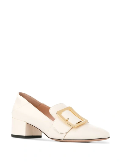 Shop Bally Buckle Detail Pumps In White