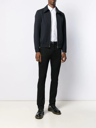 Shop Sandro Mid-rise Slim-cut Jeans In Black