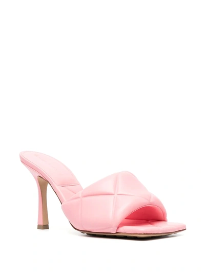 Shop Bottega Veneta Bv Rubber Lido Leather Sandals In Pink