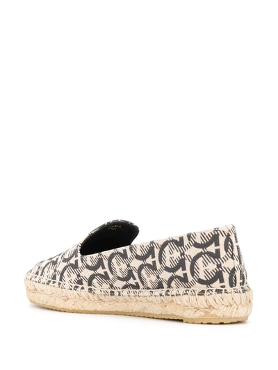 Shop Ferragamo Printed Espadrilles In Neutrals