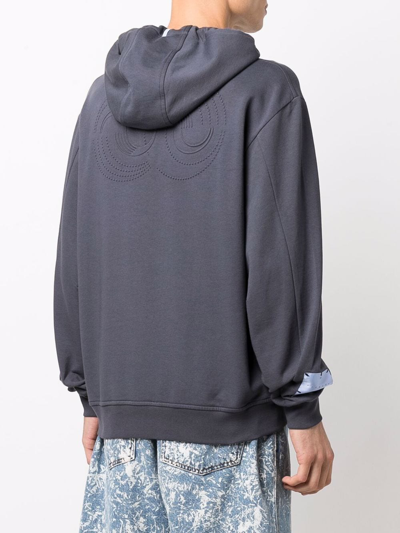 Shop Mcq By Alexander Mcqueen Logo Drawstring Hoodie In Grey