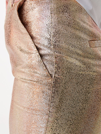 Dolce & Gabbana Degradé-effect Cropped Trousers In Gold
