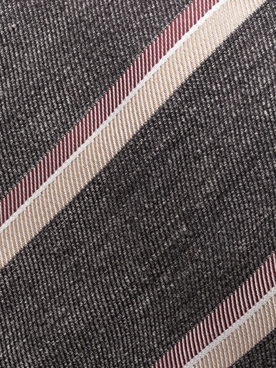 Brunello Cucinelli Stripe-print Tie In Grau