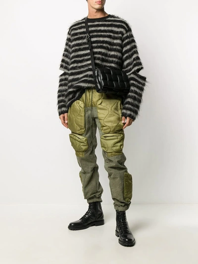 Readymade Padded Cargo Trousers In Green