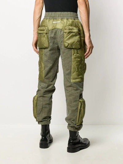 Shop Readymade Padded Cargo Trousers In Green