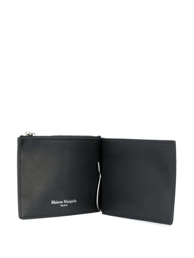 Shop Maison Margiela Money Clip Wallet In Black