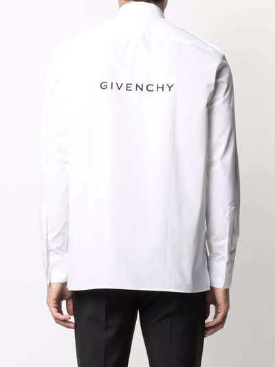 Shop Givenchy Reverse Logo-print Shirt In Weiss