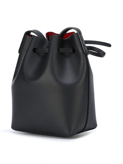 Shop Mansur Gavriel Mini Mini Bucket Bag In Black