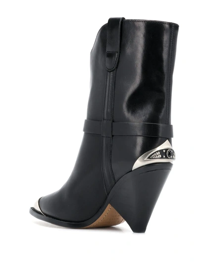 Shop Isabel Marant Lamsy Cone-heel Boots In Black