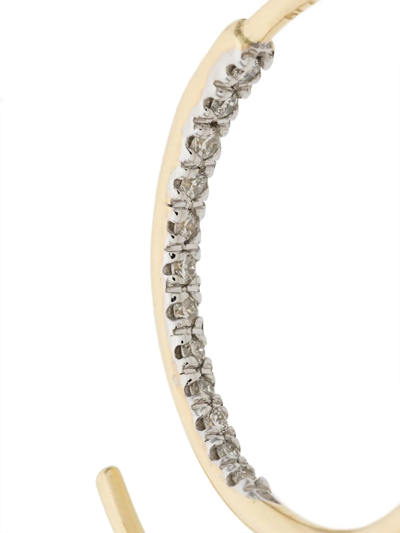Shop Maria Black 14kt Yellow Gold Spiral Diamond Earring In Metallic