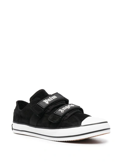 Shop Palm Angels Vulcanized Touch-strap Sneakers In Black