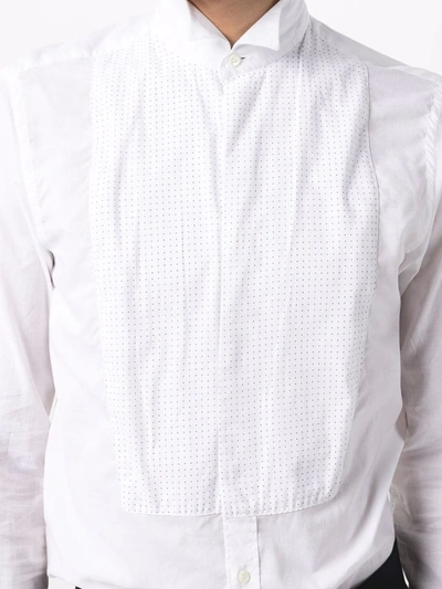 Pre-owned Valentino 1990s Panelled Tuxedo Shirt In White