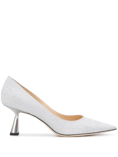 Shop Jimmy Choo Rene 65mm Pumps In Silver