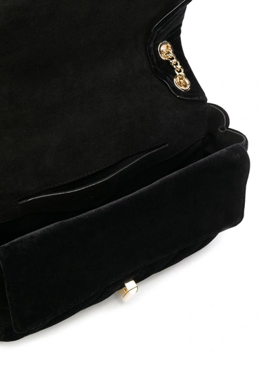 Shop Sandro Flap Shoulder Bag In Black
