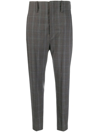 Shop Isabel Marant Étoile Chequered Suit Trousers In Grey