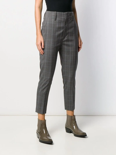 Shop Isabel Marant Étoile Chequered Suit Trousers In Grey
