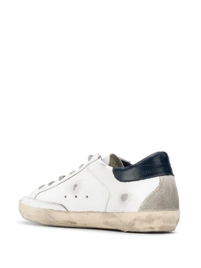 Shop Golden Goose Super-star Distressed-finish Sneakers In White