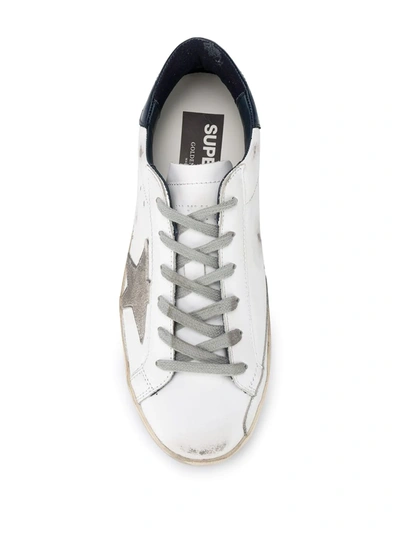 Golden Goose Super-star Distressed-finish Sneakers In White