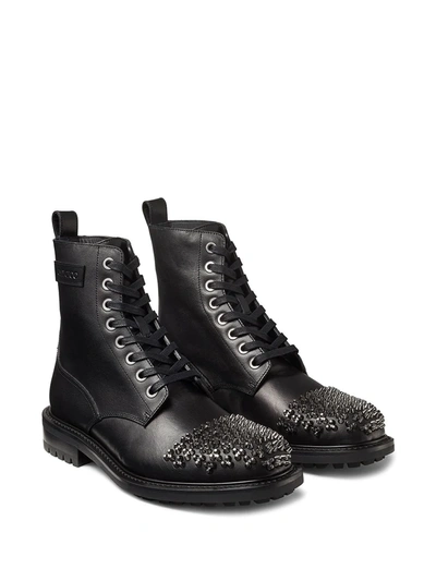 Shop Jimmy Choo Turing Studded Ankle Boots In Black