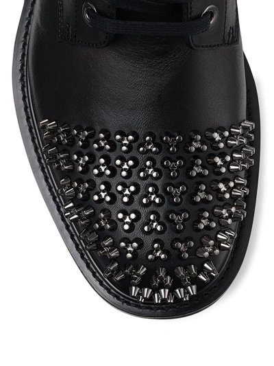 Shop Jimmy Choo Turing Studded Ankle Boots In Black