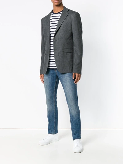 Shop Zadig & Voltaire Classic Fitted Blazer In Grey