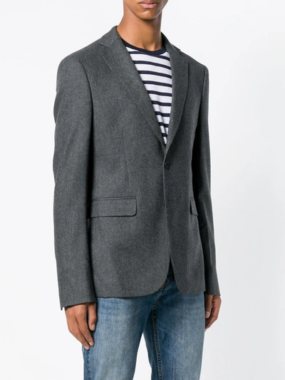 Shop Zadig & Voltaire Classic Fitted Blazer In Grey