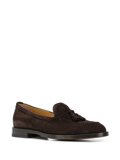 Shop Scarosso William Suede Loafers In Brown