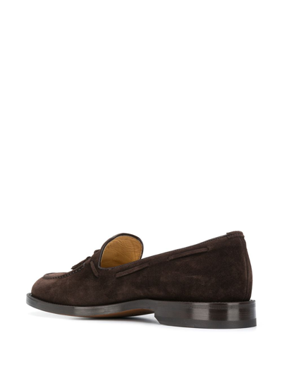 Shop Scarosso William Suede Loafers In Brown