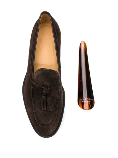 Shop Scarosso William Suede Loafers In Brown