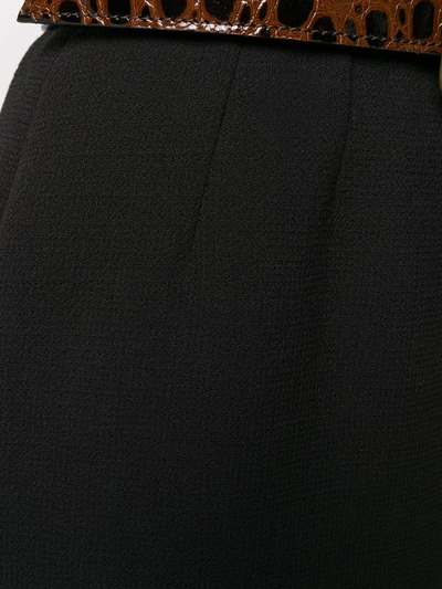 Dolce & Gabbana Sleeveless Wool Crepe V-neck Dress In Black