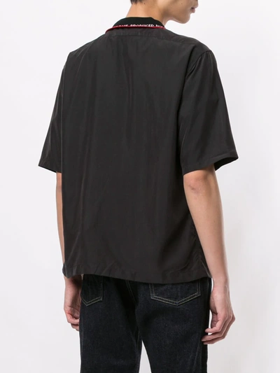 Shop Martine Rose Logo Short-sleeve Shirt In Black