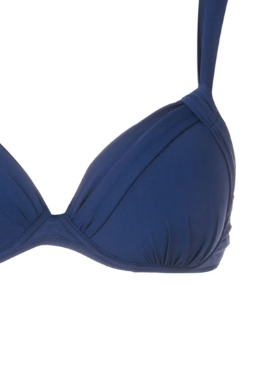 Amir Slama Ruched Detail Bikini Set In Blue