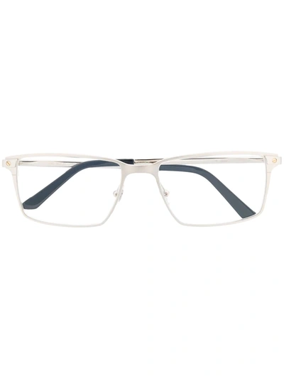 Shop Cartier Santos Square Frame Optical Glasses In Black