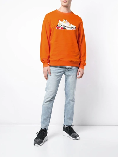 Shop Mostly Heard Rarely Seen 8-bit Dadcore Sweatshirt In Orange