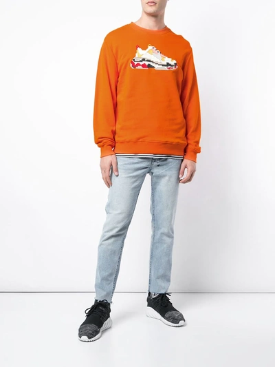 Mostly Heard Rarely Seen 8-bit Dadcore Sweatshirt In Orange