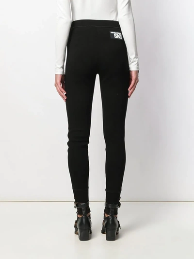 Shop Dsquared2 Slim High-waist Trousers In Black