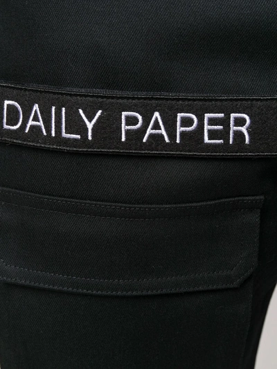 Shop Daily Paper Cargo Trousers In Black