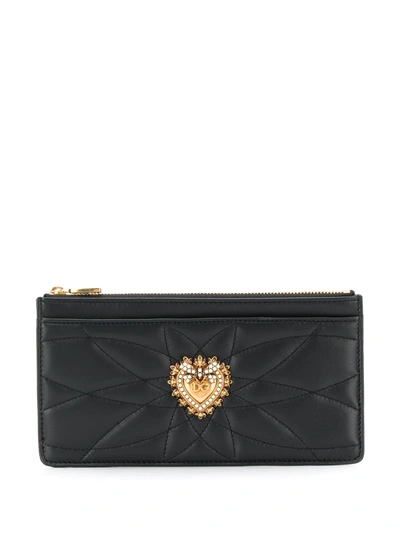 Shop Dolce & Gabbana Large Devotion Cardholder In Black