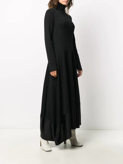 Shop Jil Sander Longline Knit Dress In Black