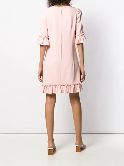 Shop Dolce & Gabbana Frill-trim Shift Dress In Pink