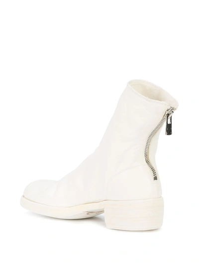 Shop Guidi Zip-detailed Boots In White