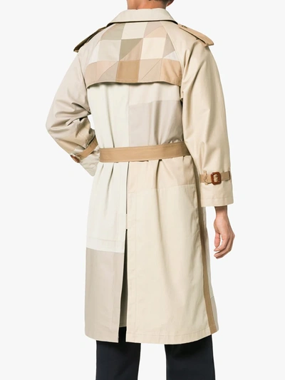 Shop Children Of Discordance Tonal Cotton Trench Coat In Beige