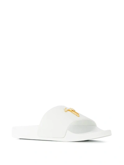 Giuseppe Zanotti White Briel Vague Slides In White